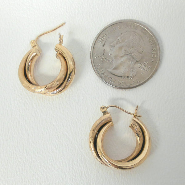 14K Double Hoop Earrings