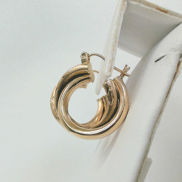 14K Double Hoop Earrings