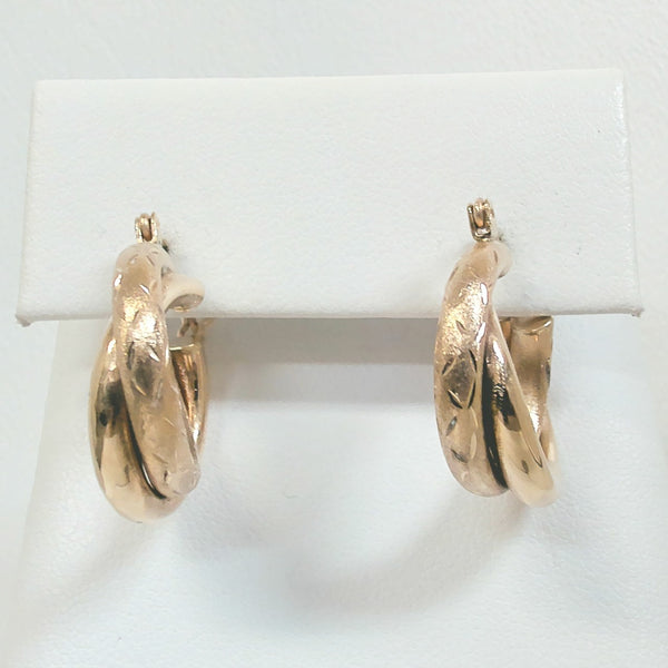 14K Double Hoop Earrings