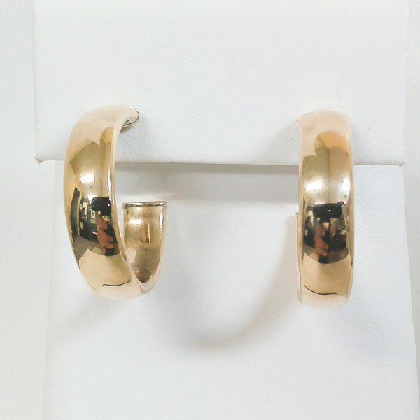 14K Hoop Post Earrings