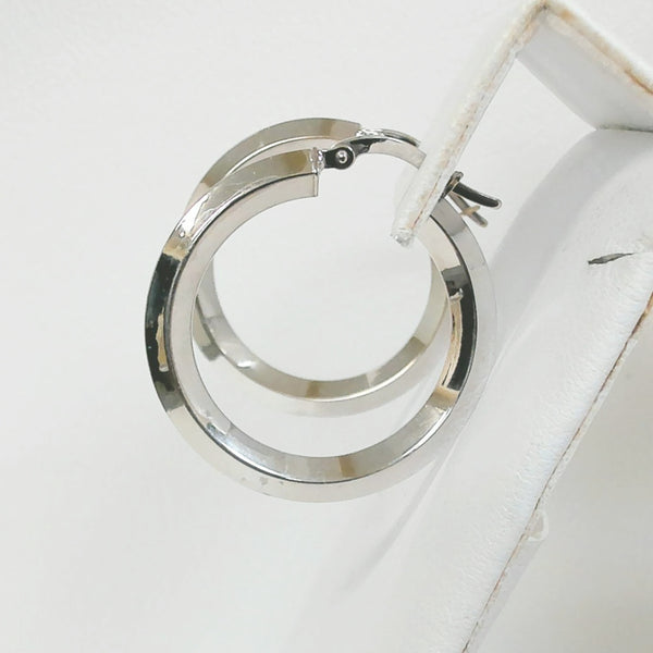 14K Knife-Edge Hoops