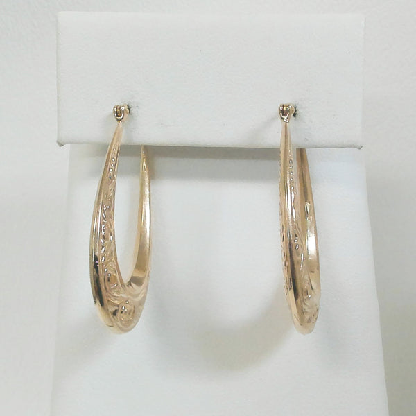 14K Filigree Hoop Earrings