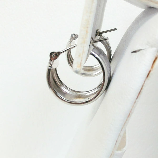 14K Diamond-Cut Chunky Hoop Earrings