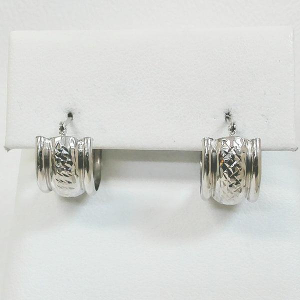14K Diamond-Cut Chunky Hoop Earrings