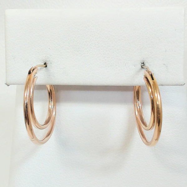 14K Double Hoop Earrings