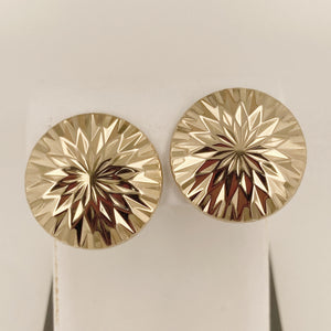 14k Gold-Filled Diamond-Cut Clip-On Earrings