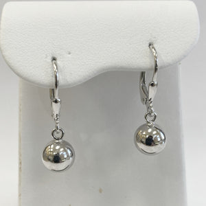 Sterling Silver Polished Ball Dangle Earrings