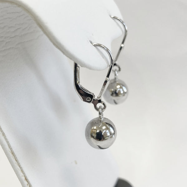 Sterling Silver Polished Ball Dangle Earrings