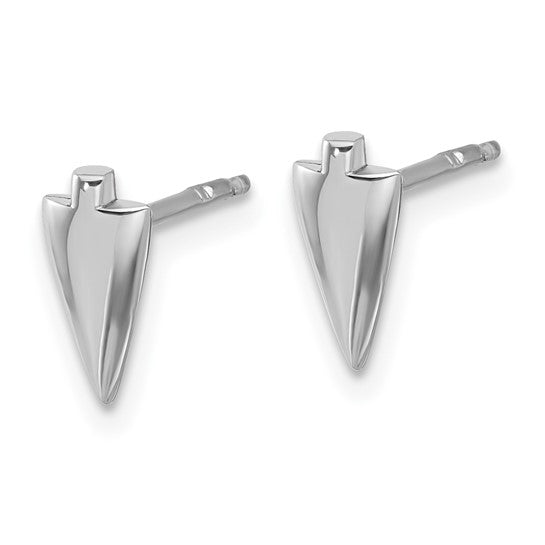Sterling Silver Polished Arrowhead Post Earrings