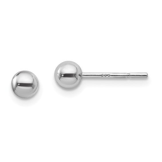 Sterling Silver 4mm Ball Post Earrings