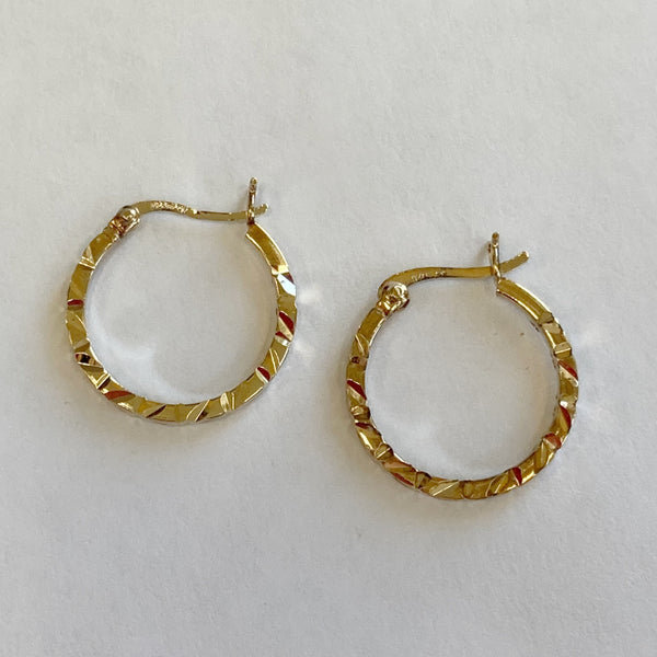 Sterling / Gold-Plated Hoop Earrings