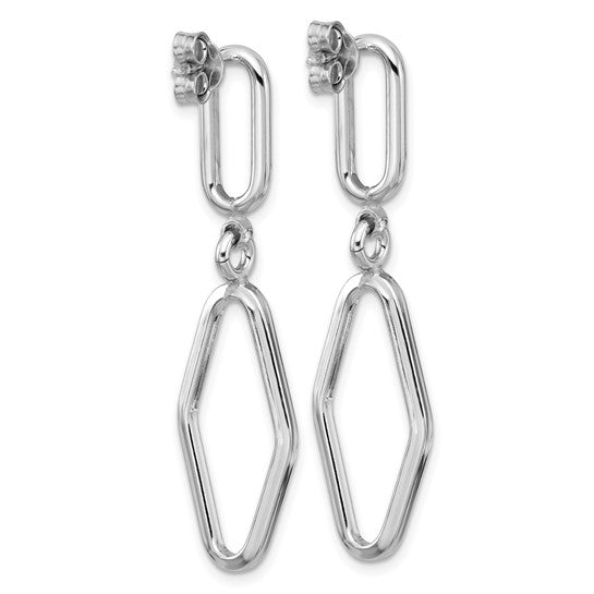 Sterling Silver Geometric Dangle Earrings