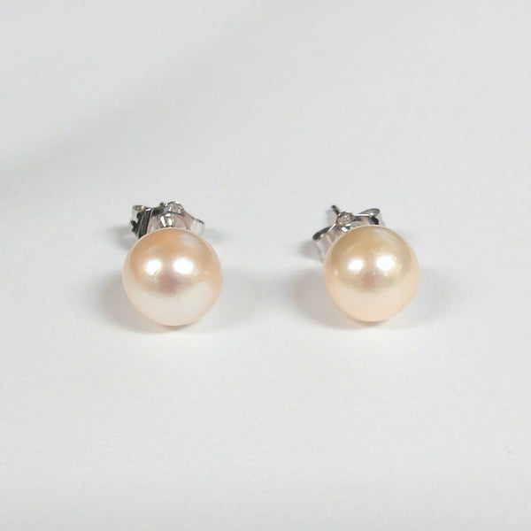 Sterling Freshwater Pearl Stud Earrings