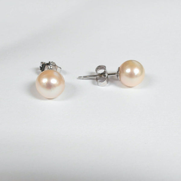 Sterling Freshwater Pearl Stud Earrings