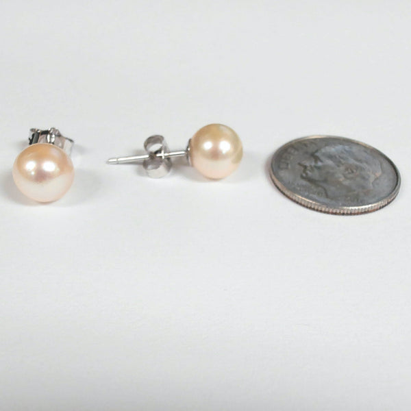 Sterling Freshwater Pearl Stud Earrings