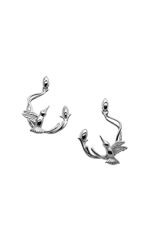 Sterling Hummingbird Post Earrings