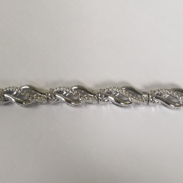 Sterling Silver .10TW Diamond Bracelet