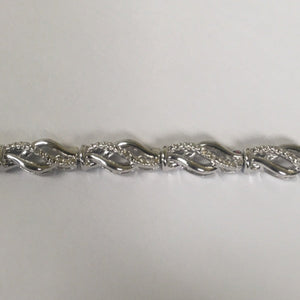 Sterling Silver .10TW Diamond Bracelet