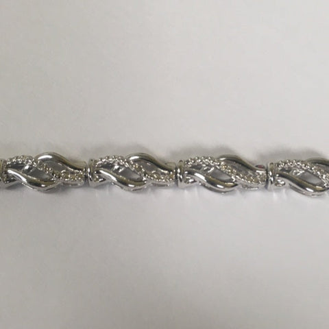 Sterling Silver .10TW Diamond Bracelet