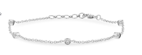 14K Bezel-Set Diamond Bracelet
