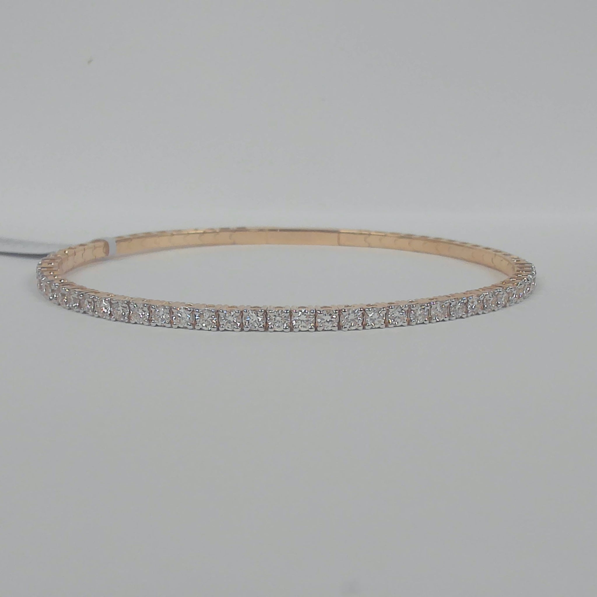 14K Diamond Flexible Bangle Bracelet