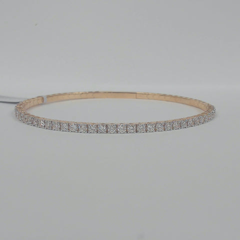 14K Diamond Flexible Bangle Bracelet
