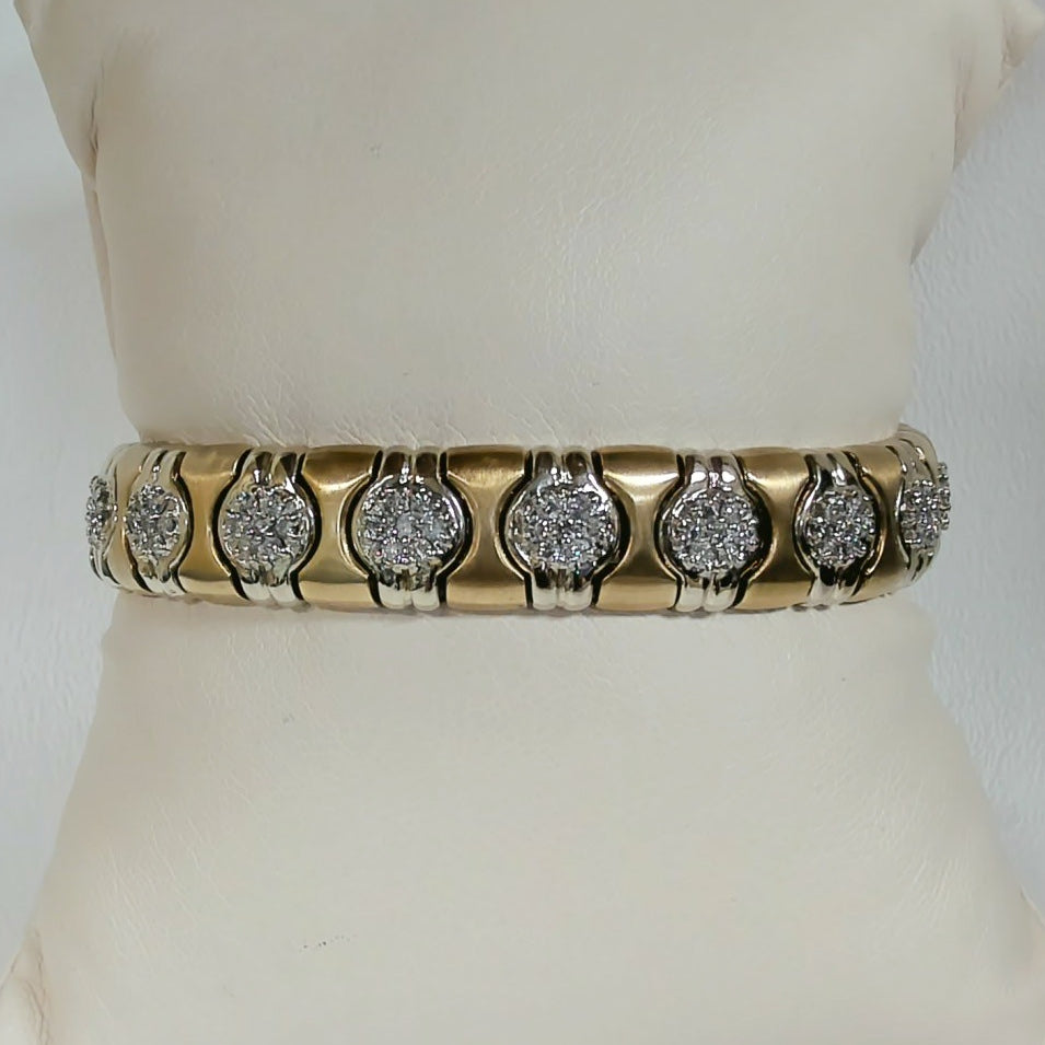 7" 14K Two Tone 2.00TW Diamond Bracelet