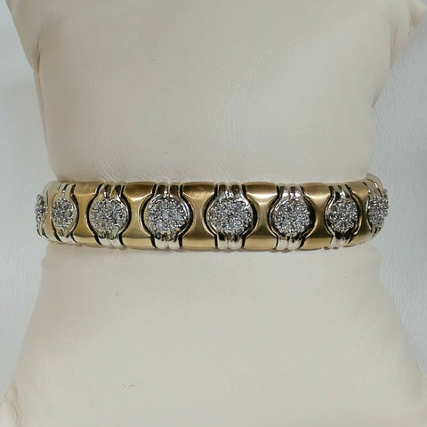 7" 14K Two Tone 2.00TW Diamond Bracelet