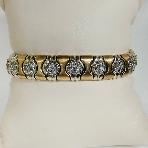 7" 14K Two Tone 2.00TW Diamond Bracelet