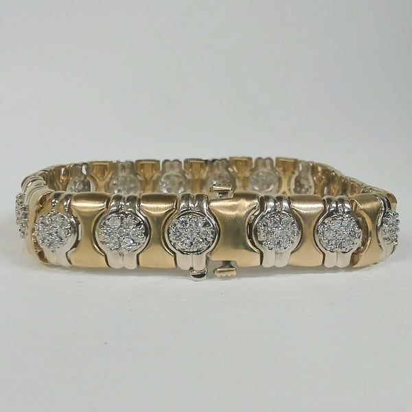7" 14K Two Tone 2.00TW Diamond Bracelet