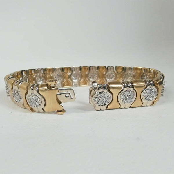 7" 14K Two Tone 2.00TW Diamond Bracelet