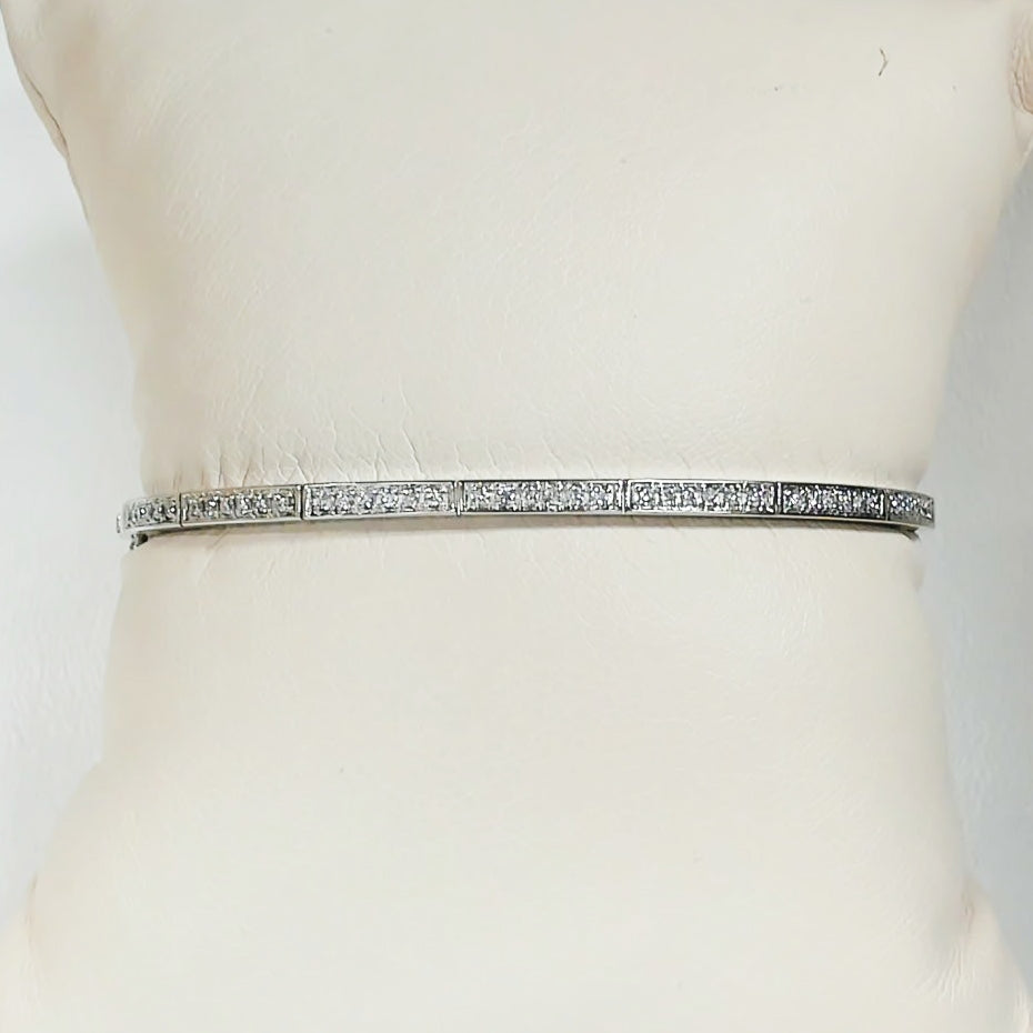 14KWG 1/3TW Diamond Bangle