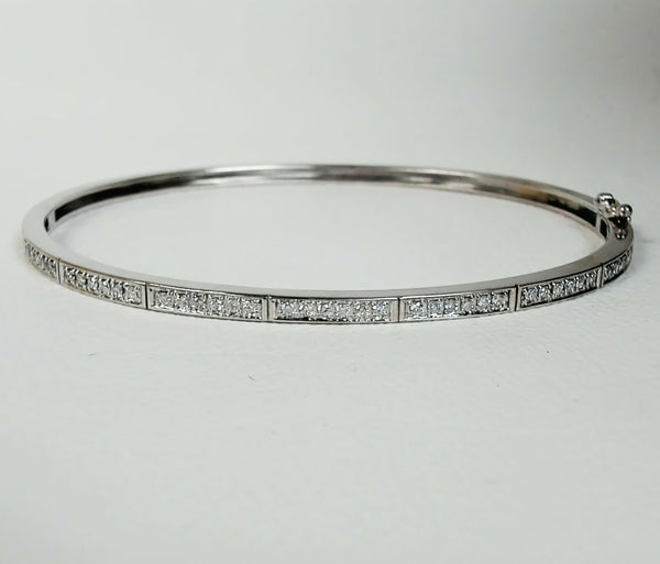 14KWG 1/3TW Diamond Bangle