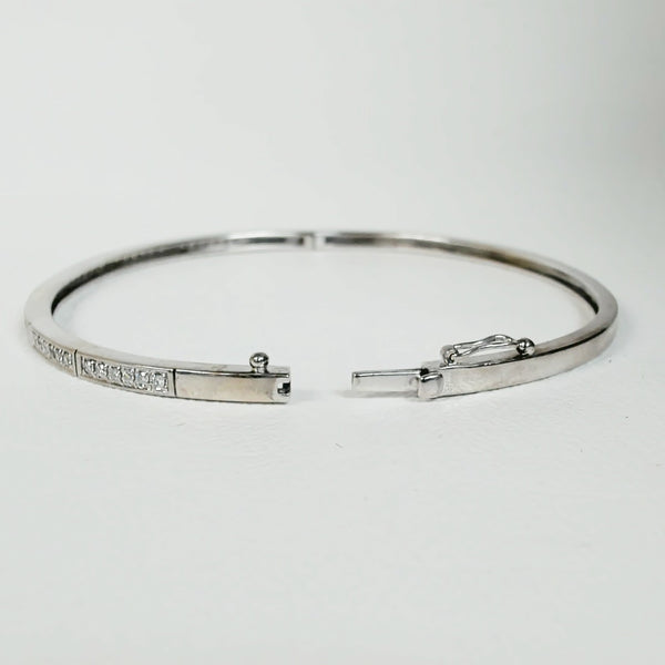 14KWG 1/3TW Diamond Bangle