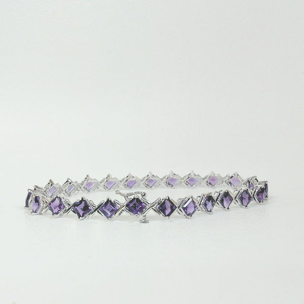 7.25" 10K XO Amethyst Bracelet