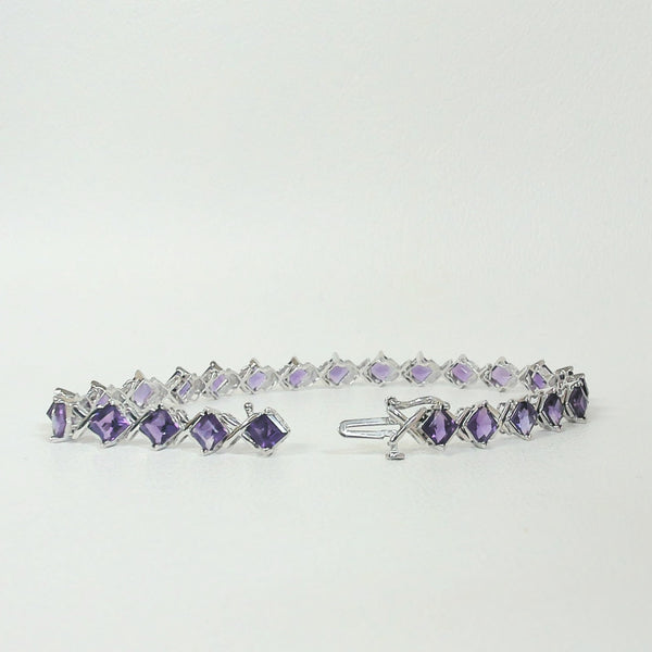 7.25" 10K XO Amethyst Bracelet