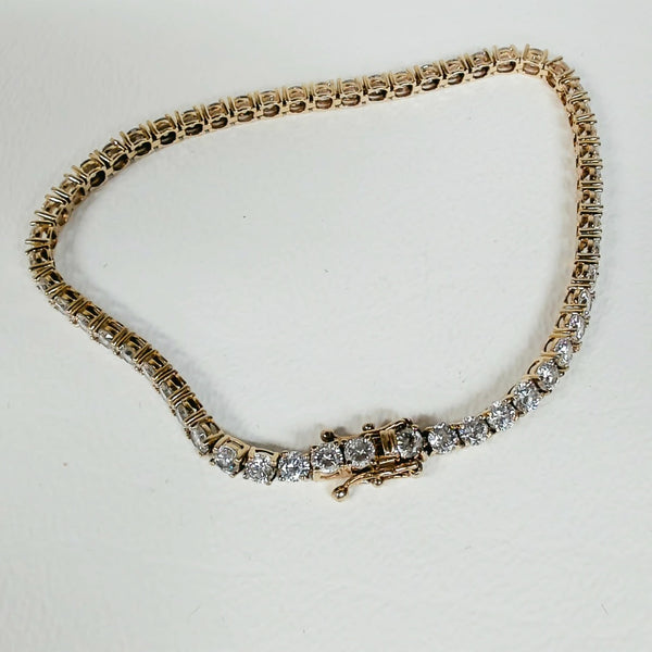 7" 14K CZ Tennis Bracelet