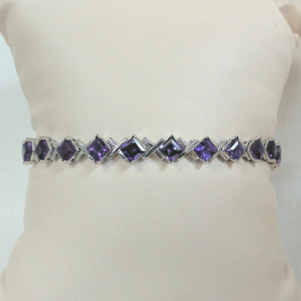 7.25" 10K XO Amethyst Bracelet