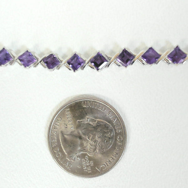 7.25" 10K XO Amethyst Bracelet