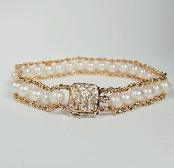 7.25" 14K 5-5.0MM Pearl Bracelet