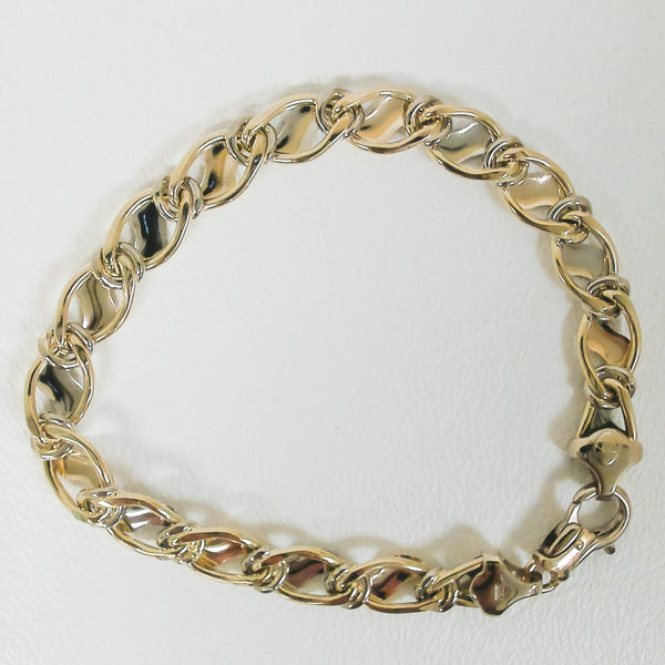 7.5" 14KTT 8.2GR Fancy Link Bracelet