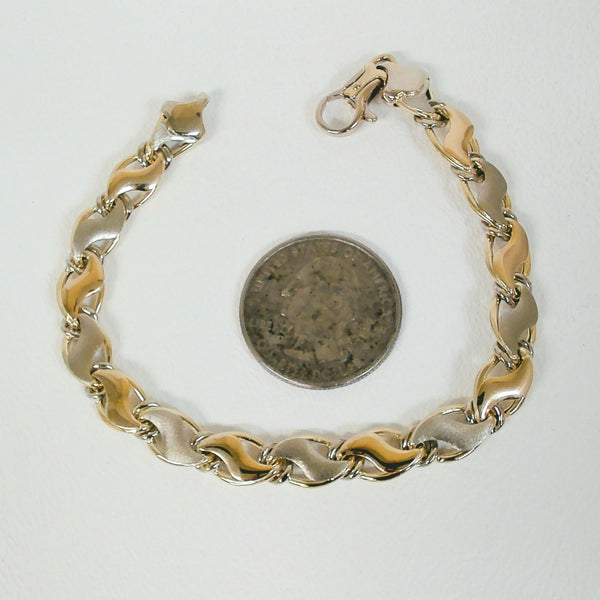 7.5" 14KTT 8.2GR Fancy Link Bracelet