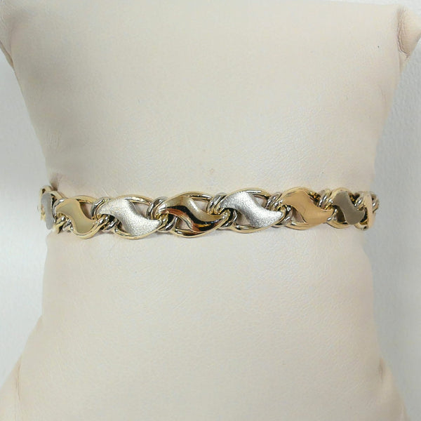 7.5" 14KTT 8.2GR Fancy Link Bracelet