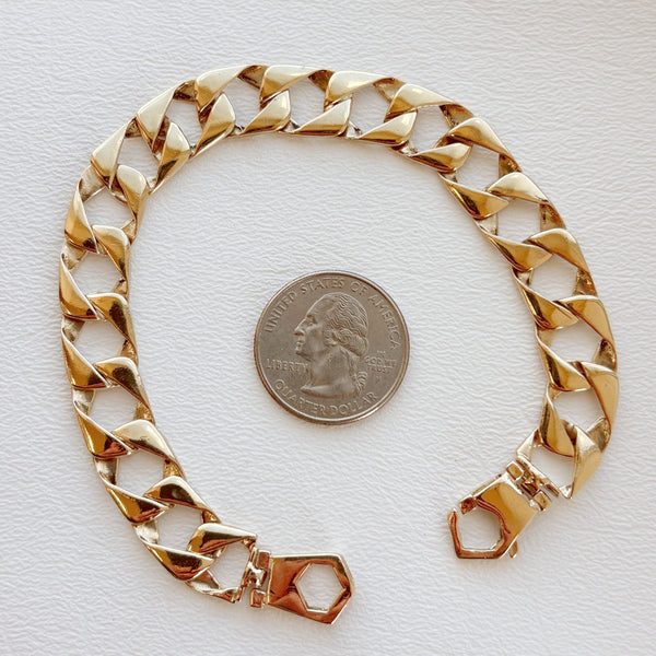 9" 14K 25GR Heavy Link Bracelet