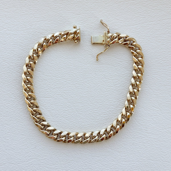 7.5" 10K 10.2GR Wide Hollow Curb Bracelet
