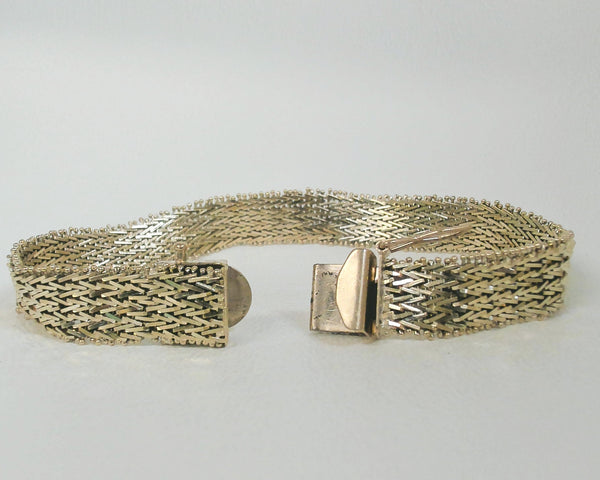 7" 14K 9MM Wide Bracelet