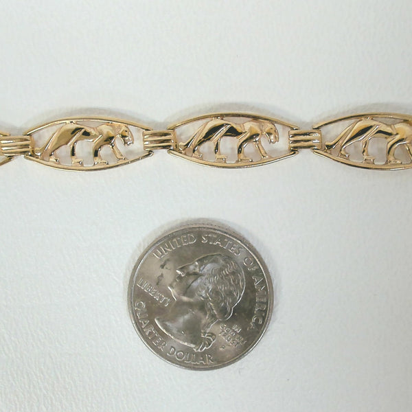 7" 10K Lion Link Bracelet