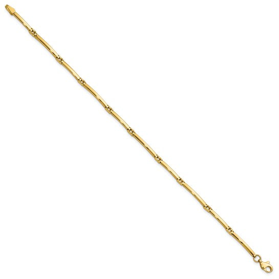 10K Polished Bar Link Bracelet