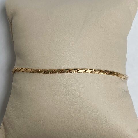 6.25" 14k Flat Rope Bracelet