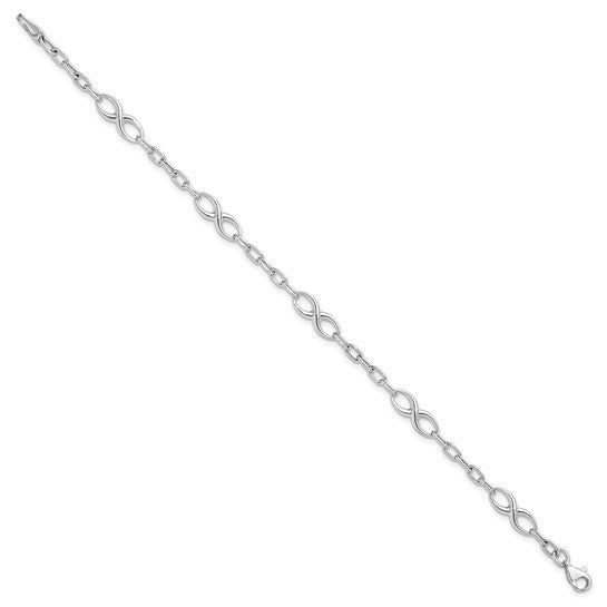 10KWG Infinity & Oval Link Bracelet